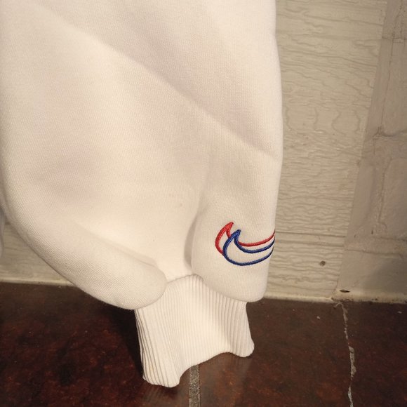 Retro Vintage Style Air Nike Double Swoosh Hoodie Zip Sweater - Picture 3 of 4